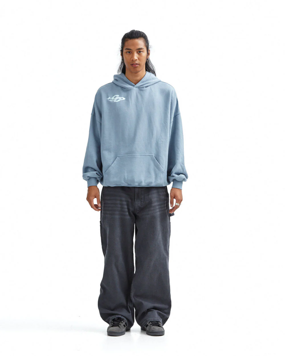 4THE WORLD HOODIE SHADY BLUE - Image 3