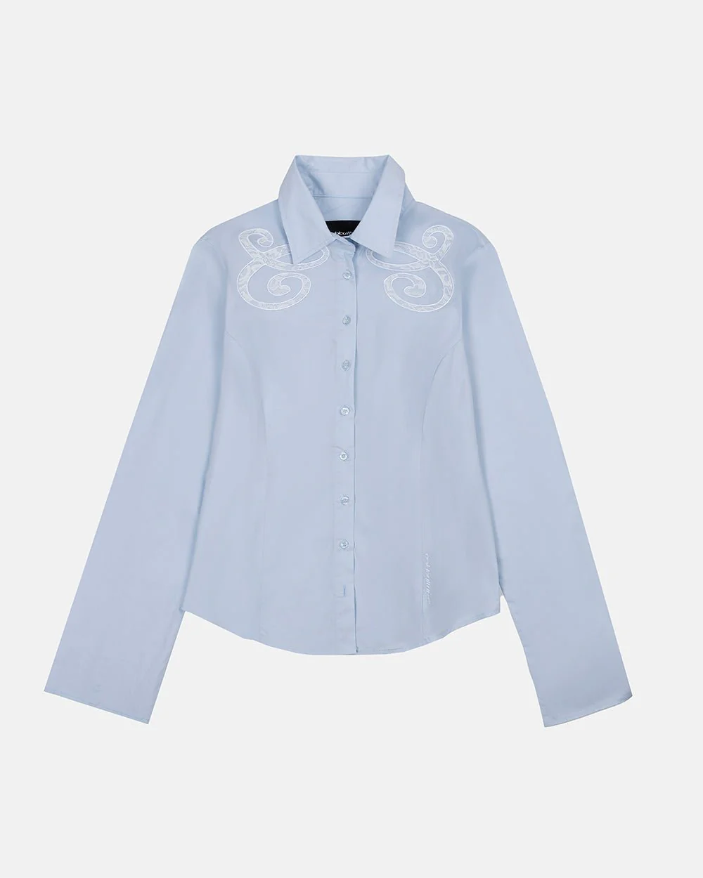 55 LACE SHIRT BABY BLUE - Image 4