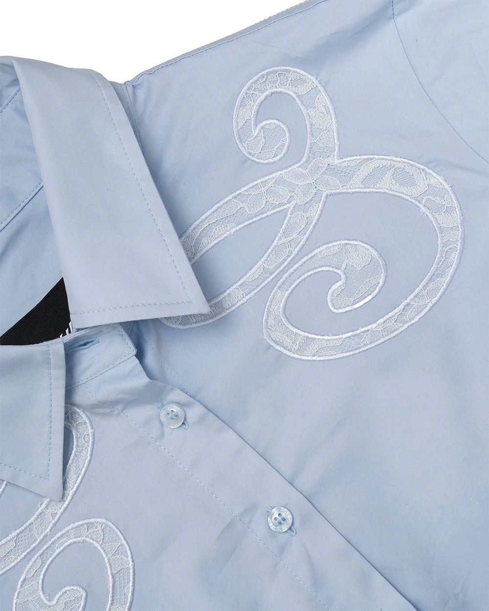 55 LACE SHIRT BABY BLUE - Image 6