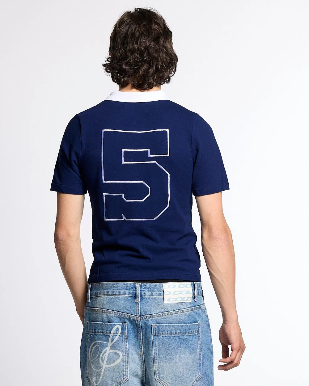 5th AURA SLIM POLO DARK BLUE - Image 3