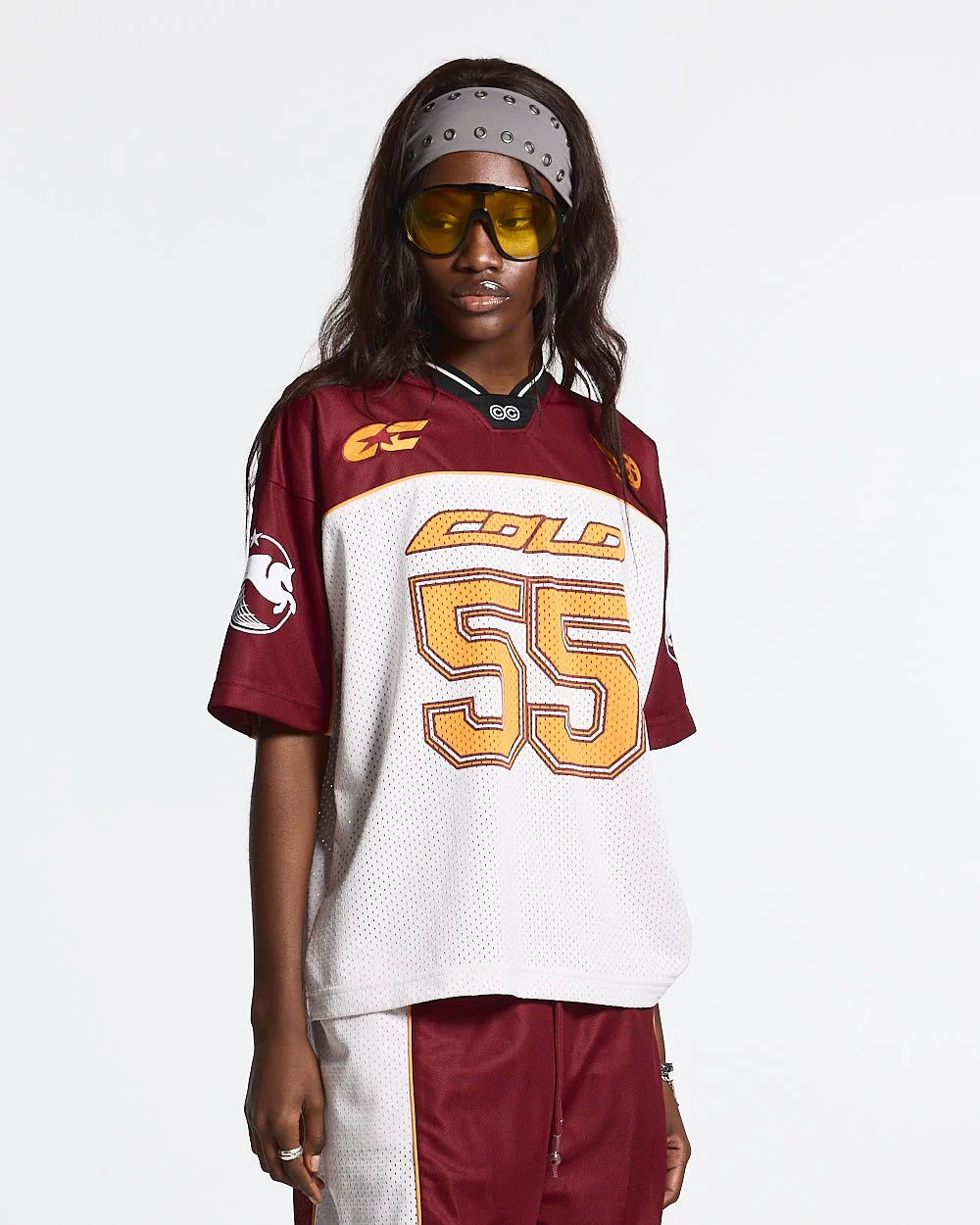 AERO STEED TEE CREAM/BURGUNDY - Image 5