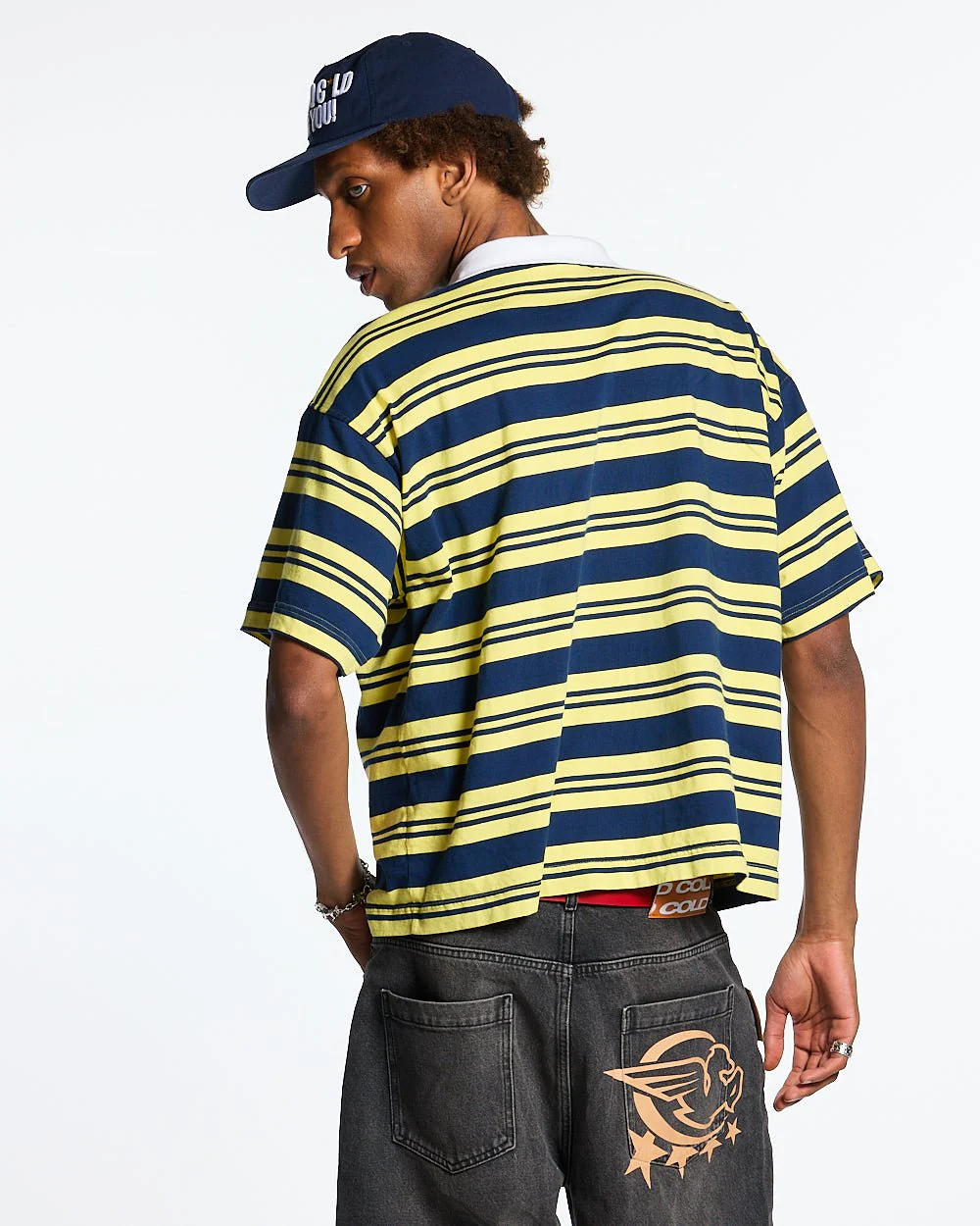 AEROSTRIPES POLO YELLOW/BLUE - Image 4