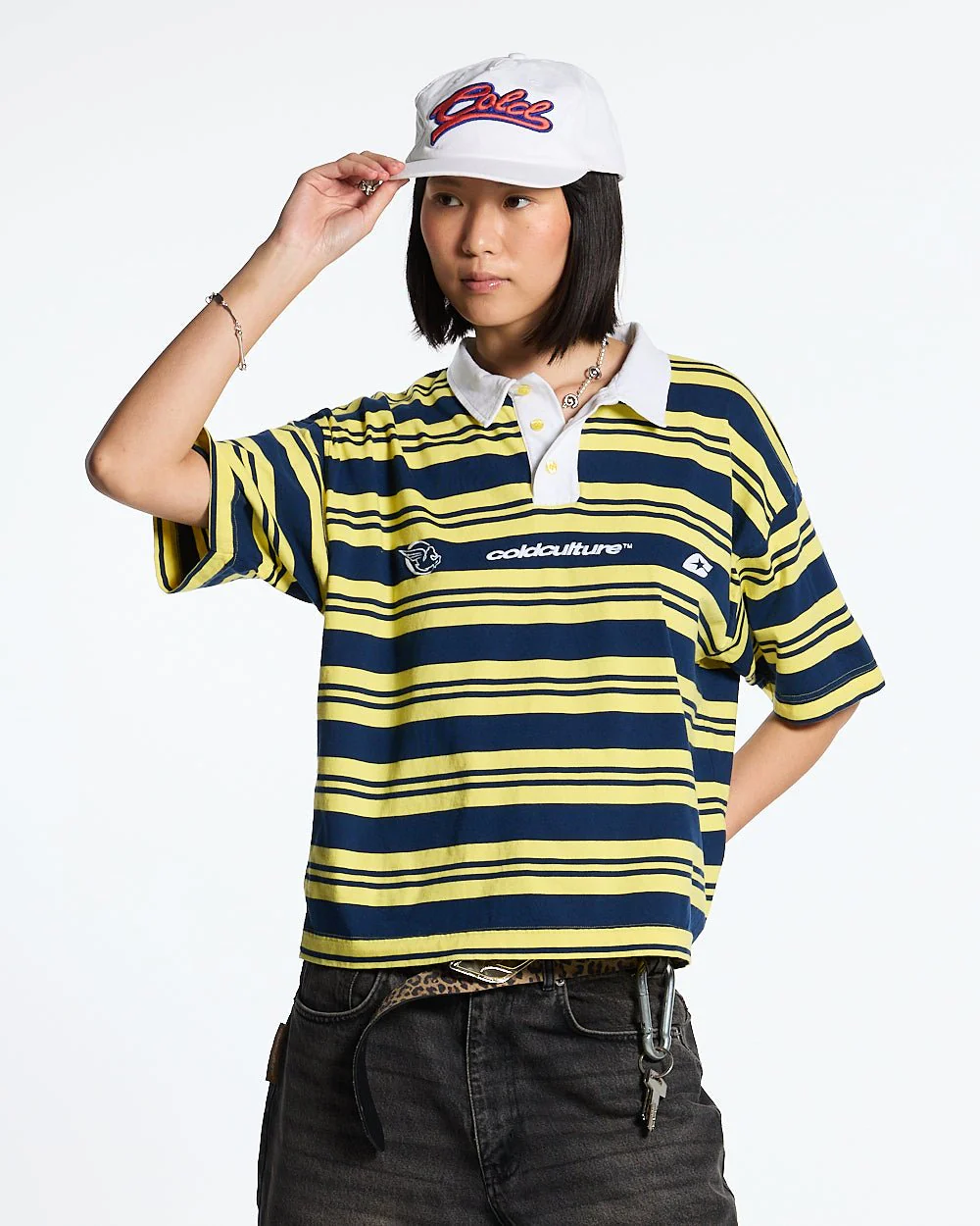 AEROSTRIPES POLO YELLOW/BLUE - Image 5