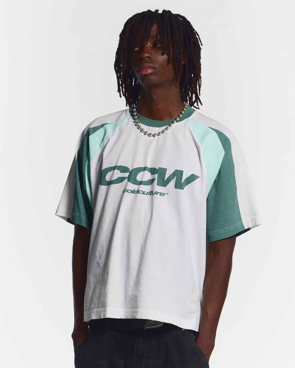 AIRBORNE TEE WHITE AND GREEN - Image 2