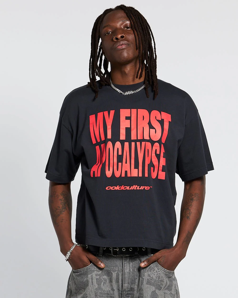 APOCALYPSE TEAM TEE GREY & RED - Image 2