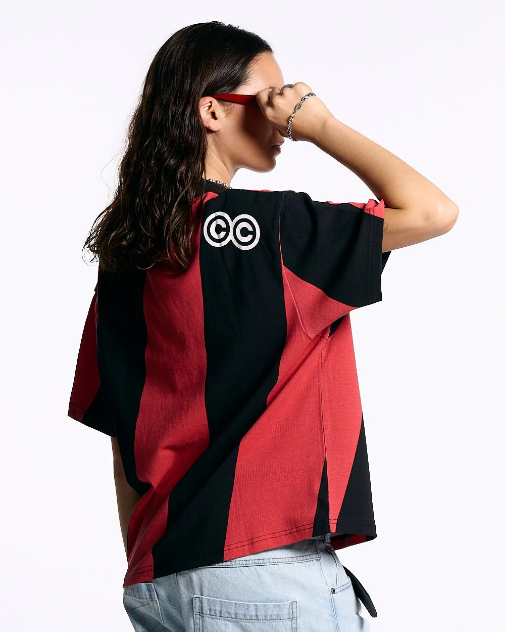 ASLANT STRIPES POLO TEE BLACK AND RED - Image 6