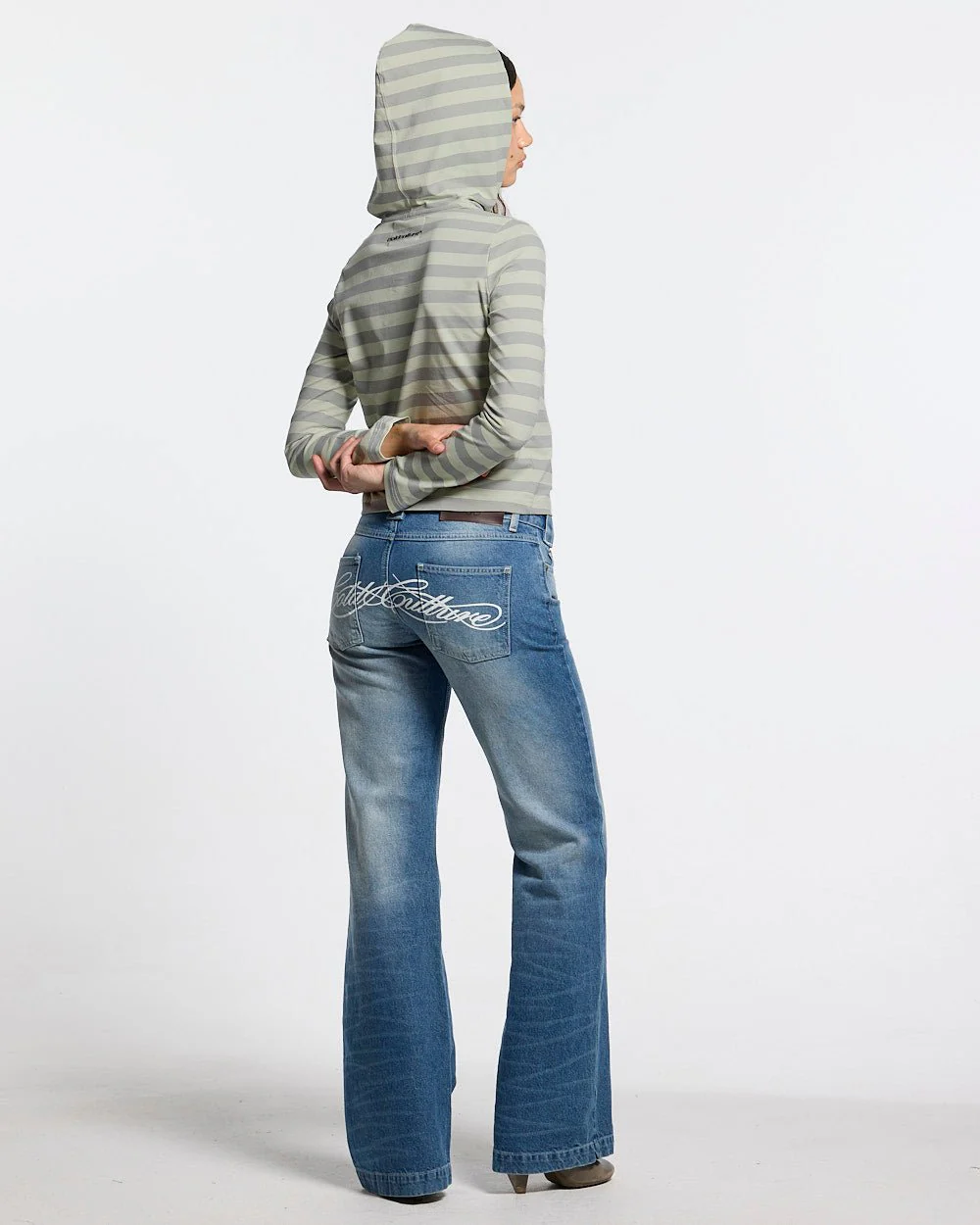 BABY SCRIPT HOODIE GREY - Image 6