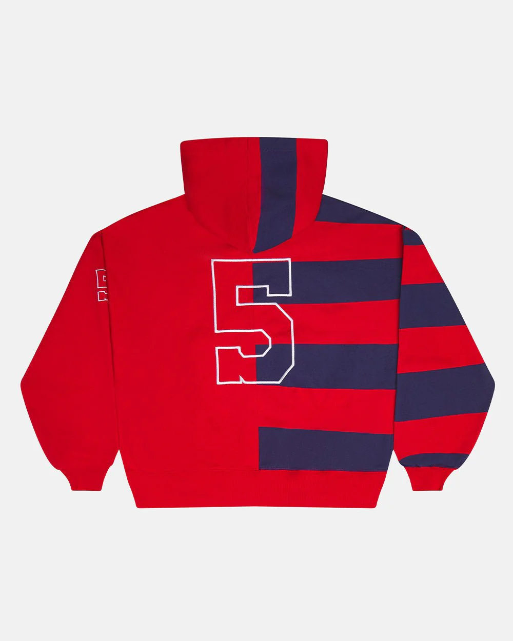 BARNA ZIP HOODIE RED & DARK BLUE - Image 3