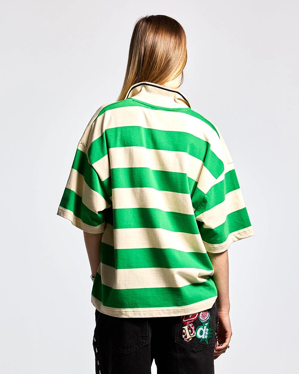 BIG STRIPES POLO T-SHIRT ARCADIAN GREEN - Image 6