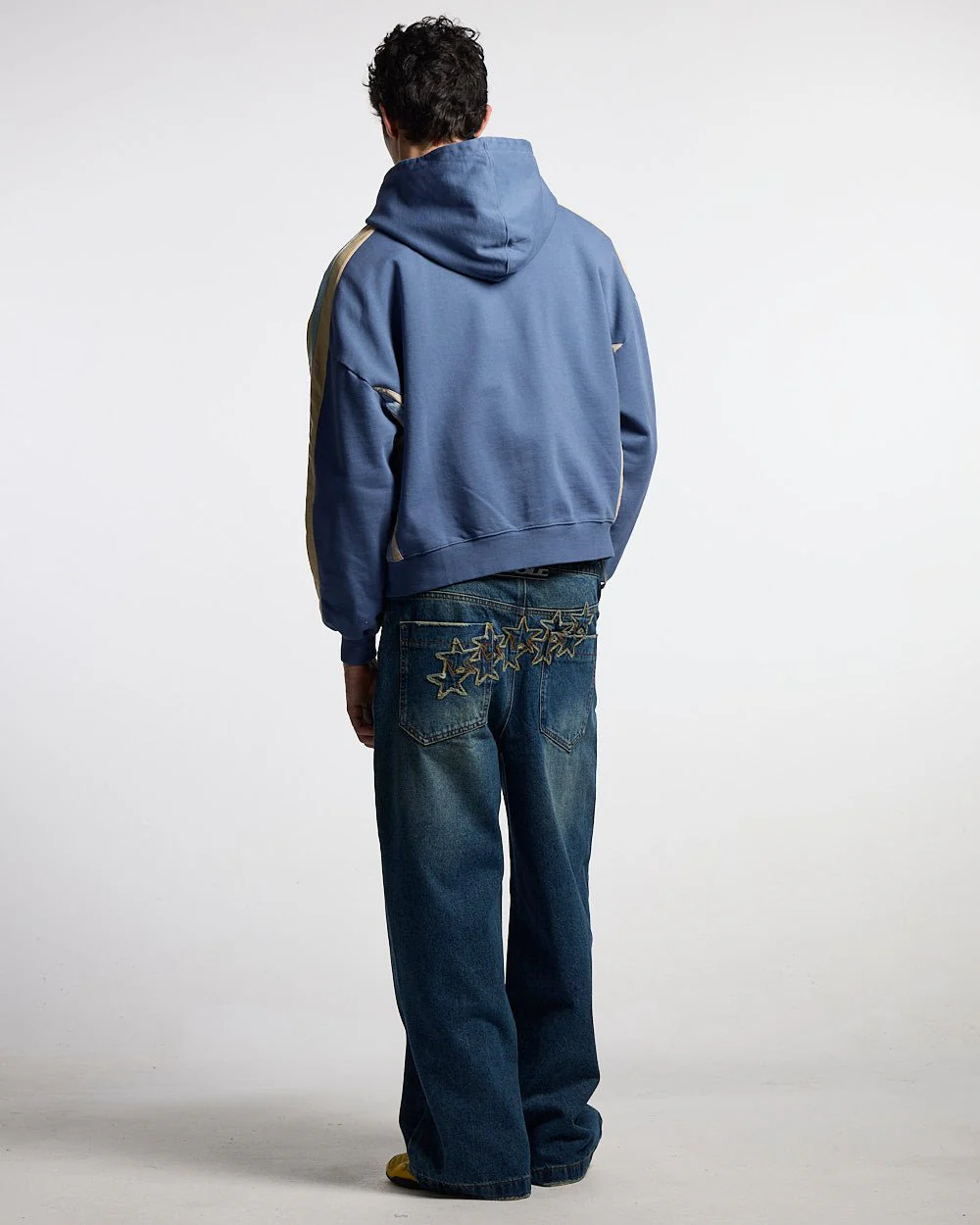 BIKER ZIP HOODIE NAVY - Image 4