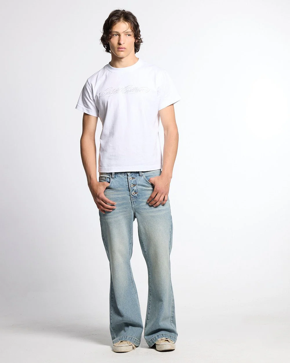 BLURRED V5 BOOTCUT PANTS LIGHT DENIM - Image 3