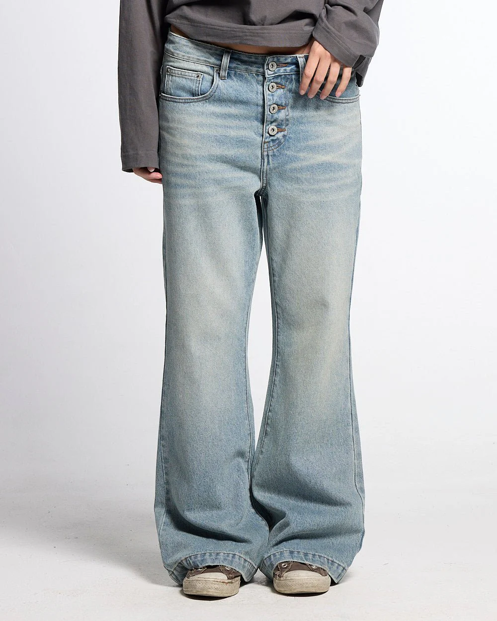 BLURRED V5 BOOTCUT PANTS LIGHT DENIM - Image 7