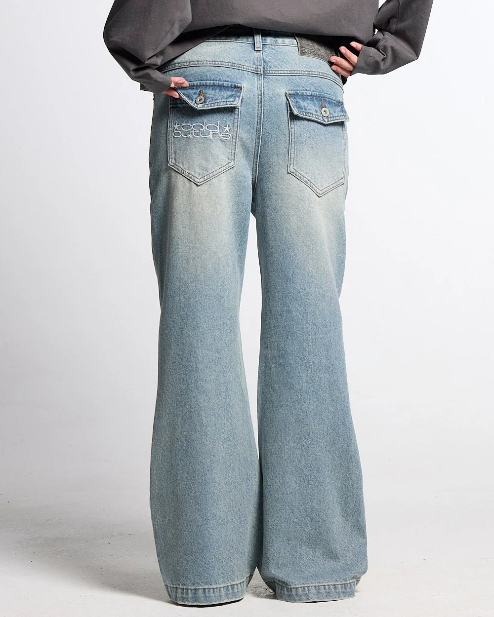 BLURRED V5 BOOTCUT PANTS LIGHT DENIM - Image 9