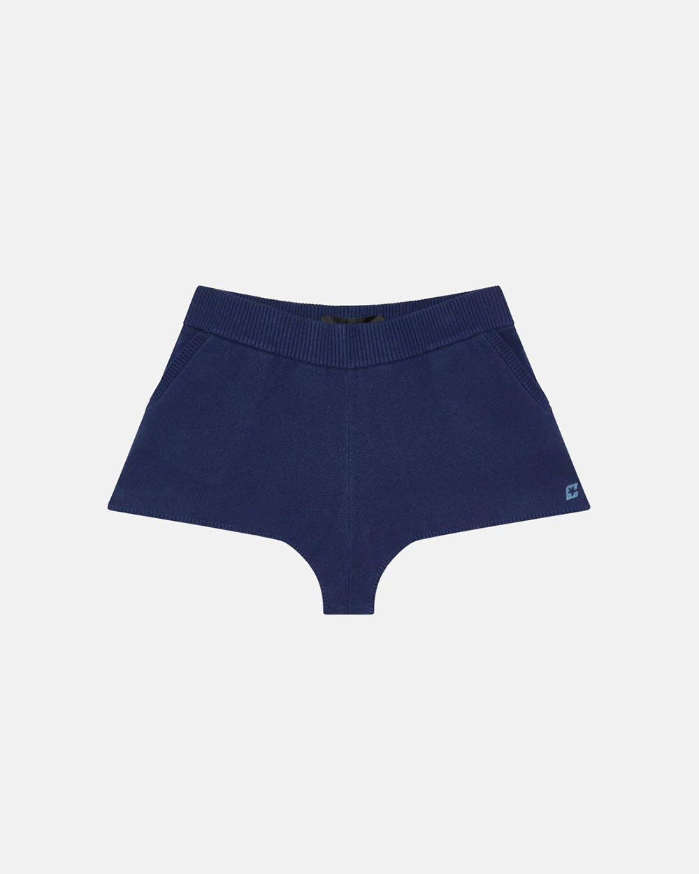 BODY LANGUAGE KNITTED SHORT BLUE - Image 4