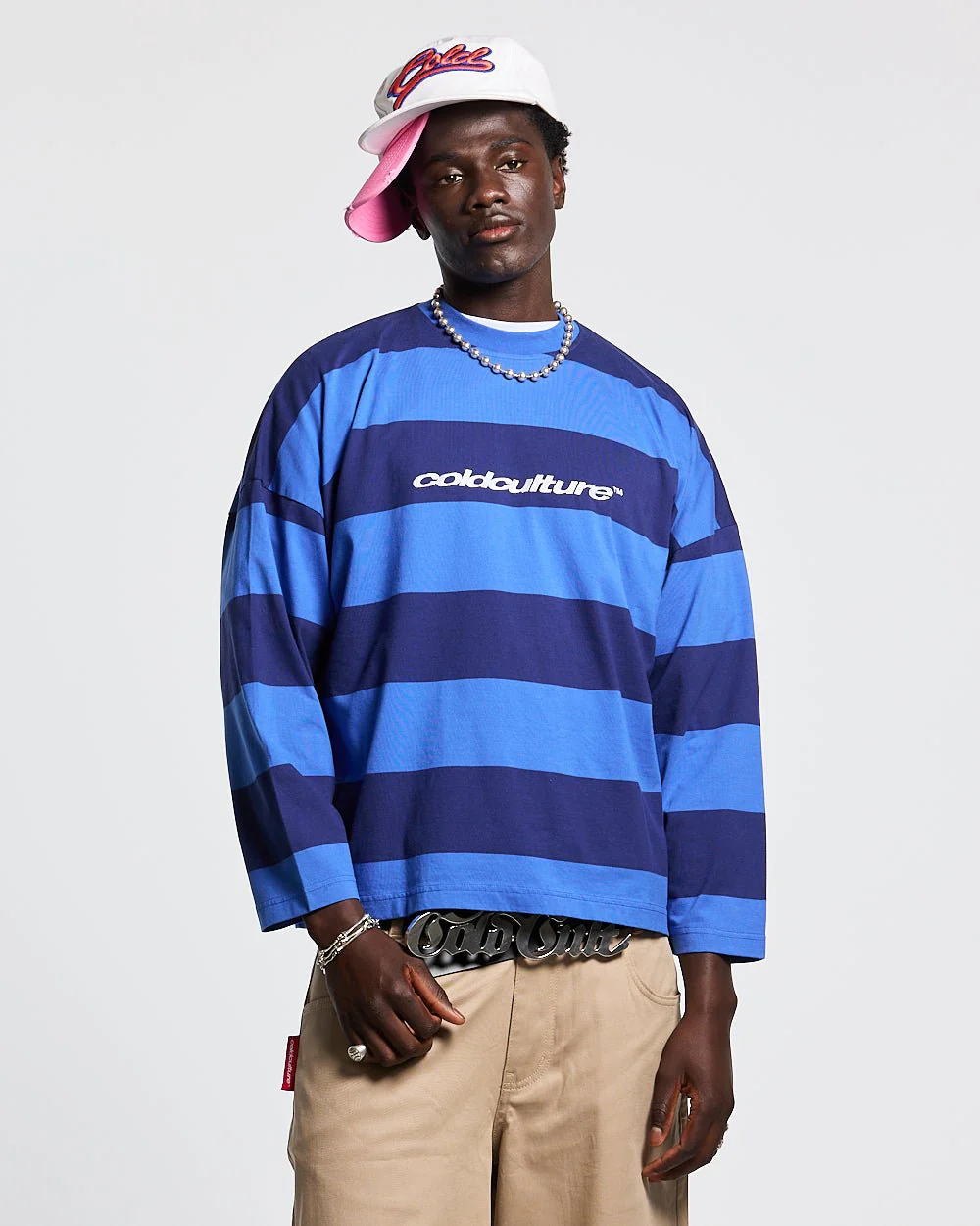 BURNIN STRIPES LONGSLEEVE BLACK AND BLUE - Image 4