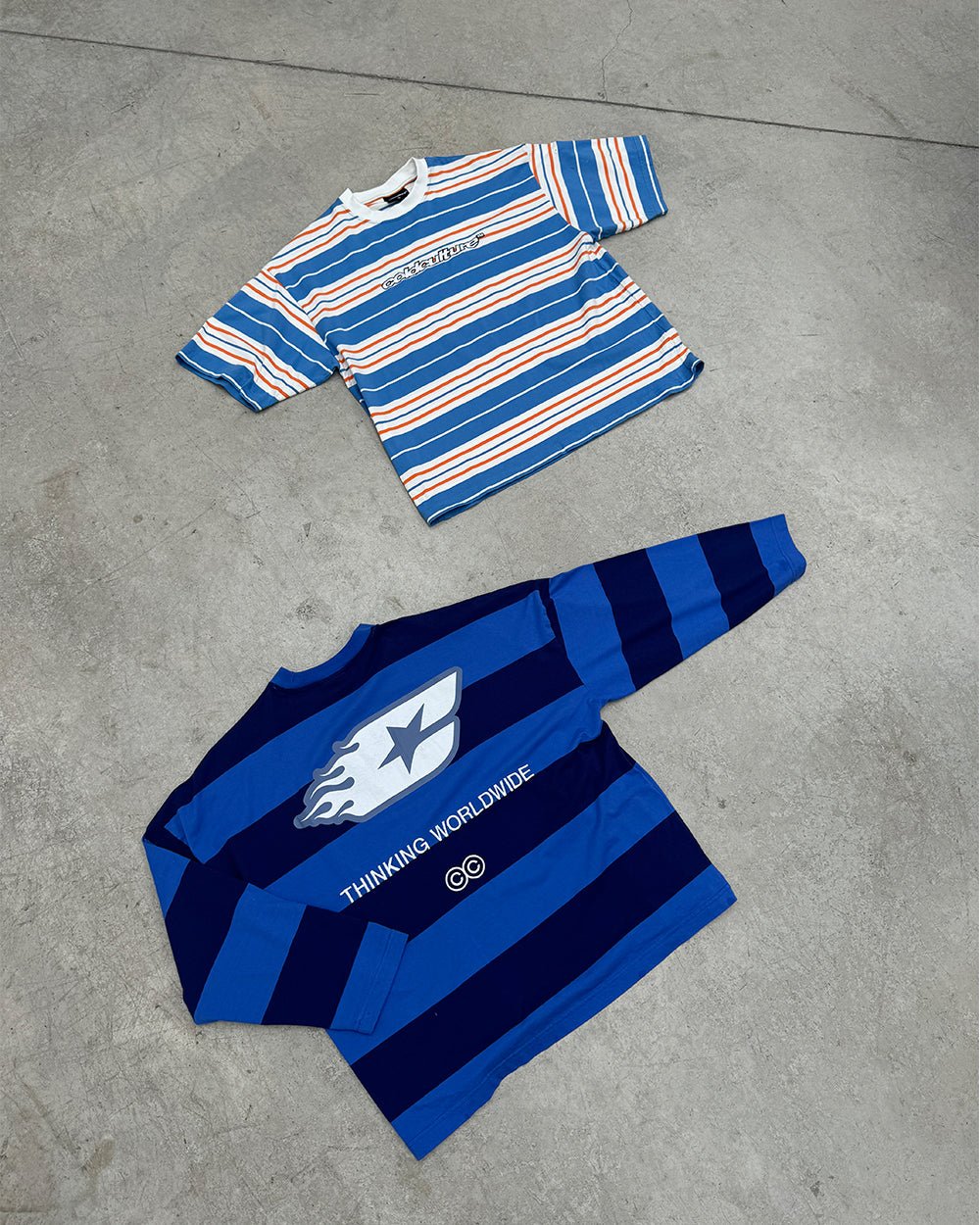BURNIN STRIPES LONGSLEEVE BLACK AND BLUE - Image 7