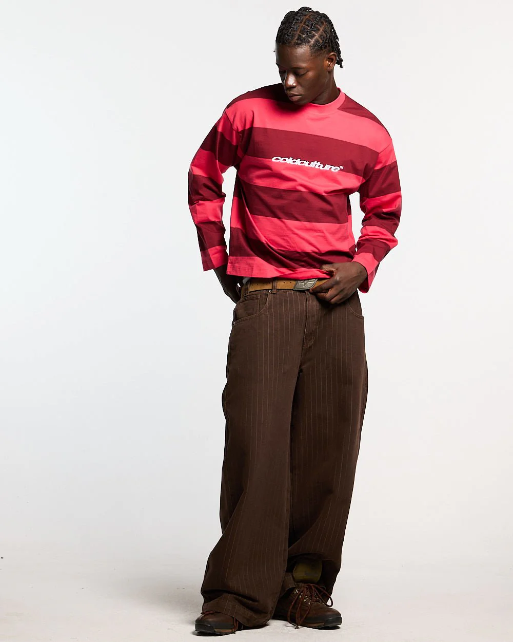 BURNIN STRIPES LONGSLEEVE BURGUNDY - Image 4