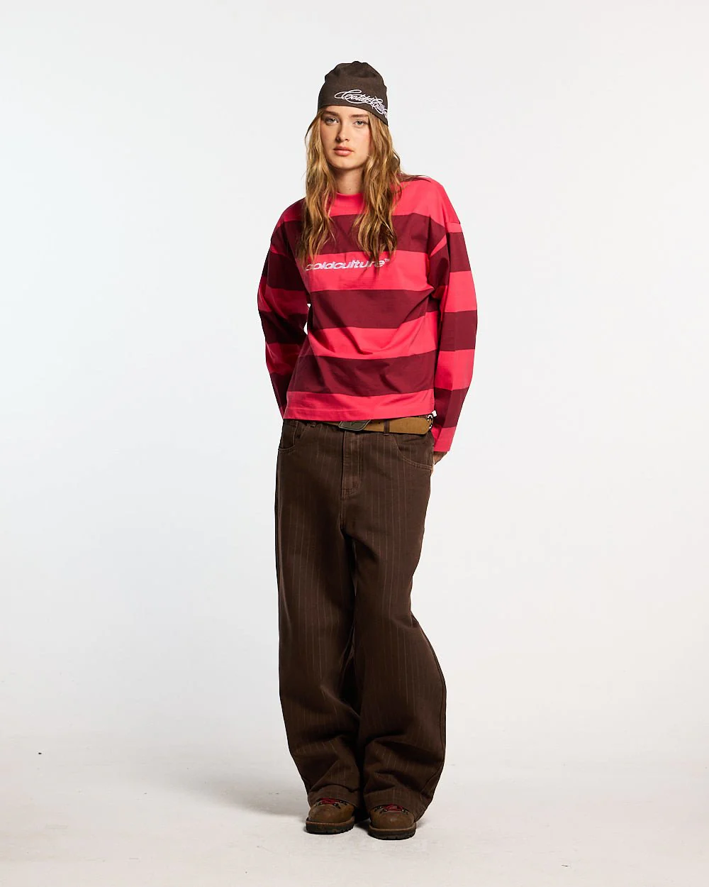 BURNIN STRIPES LONGSLEEVE BURGUNDY - Image 6
