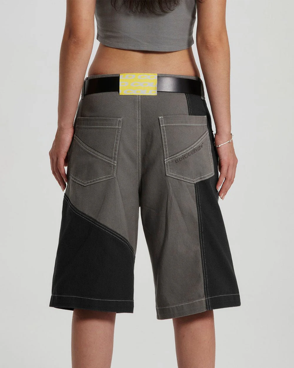 BUTTERFLY V2 SHORTS GREY/BLACK DENIM - Image 4