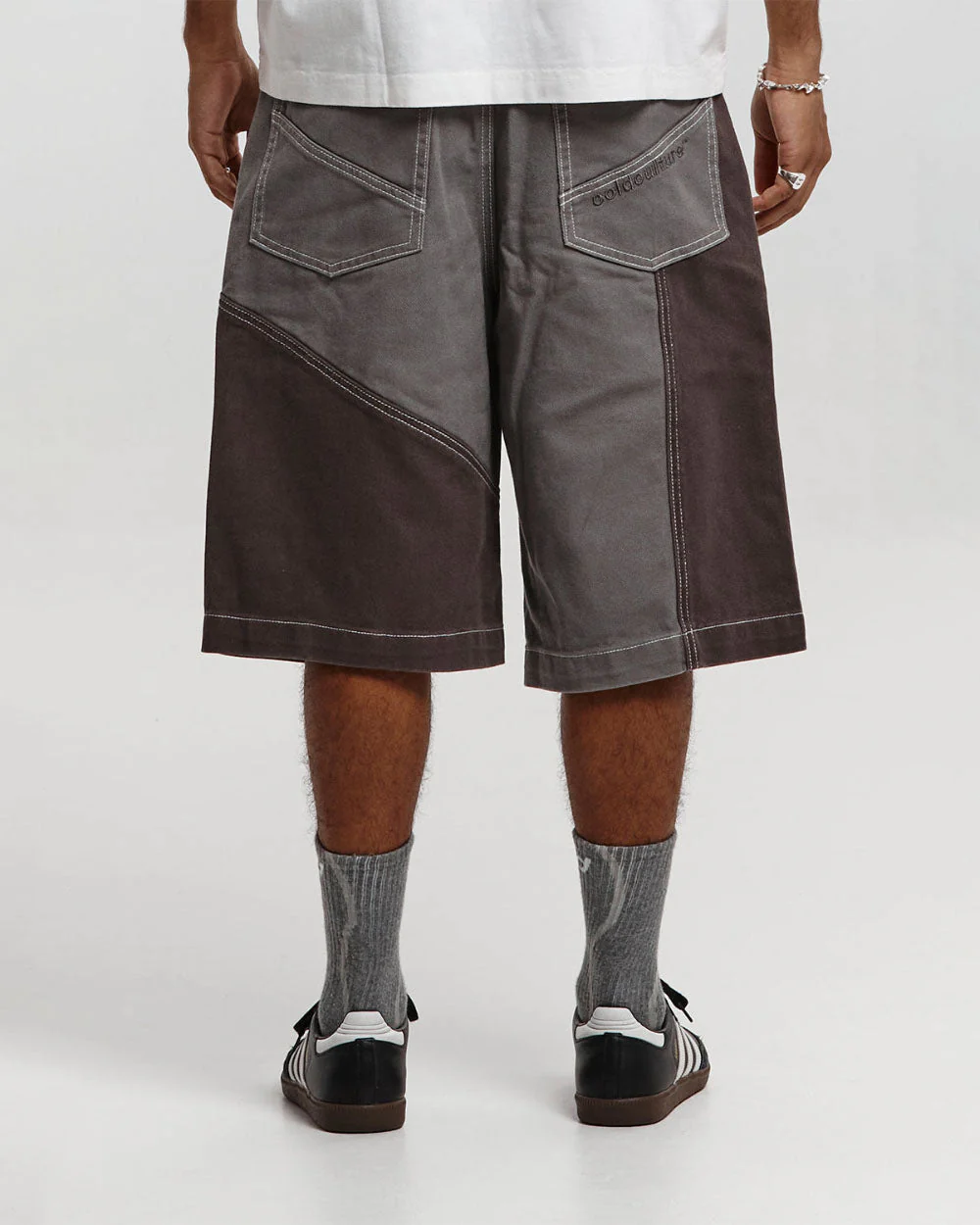 BUTTERFLY V2 SHORTS GREY/BLACK DENIM - Image 6