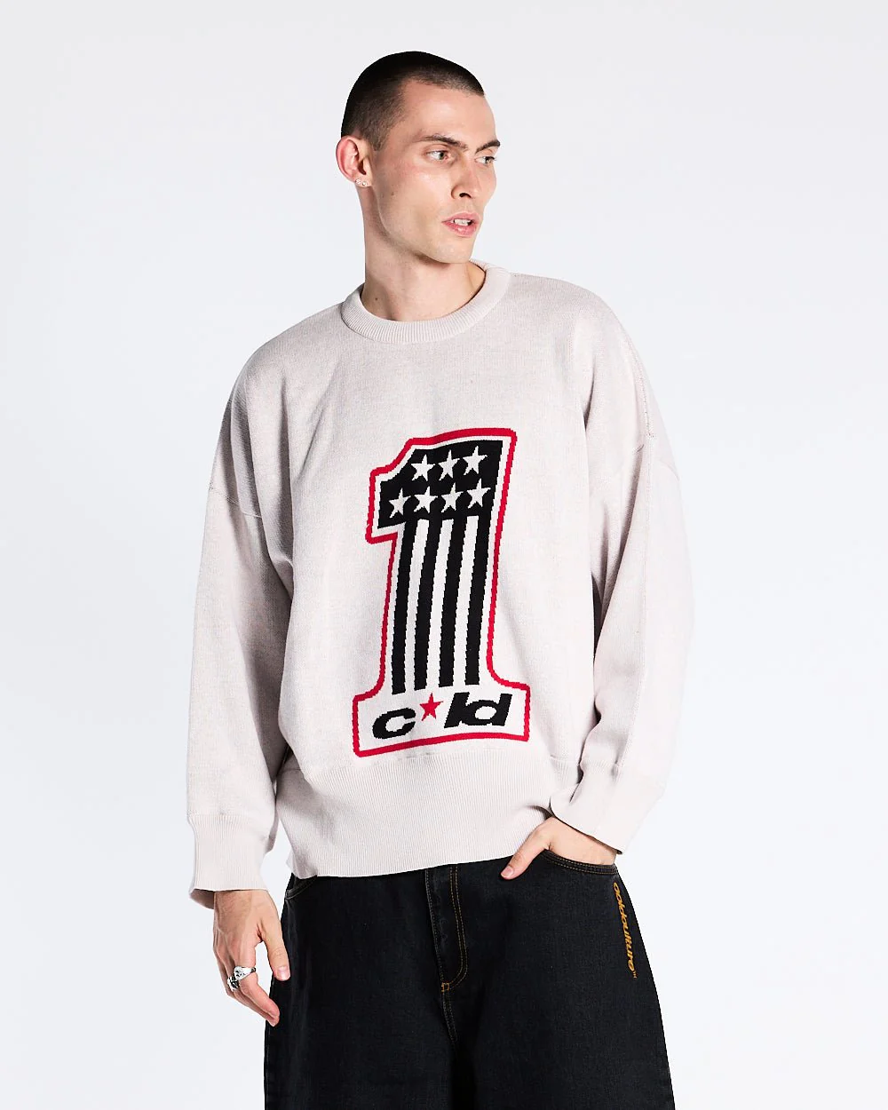 CHAMPIONS CLUB KNIT LIGHT GREY - Image 3