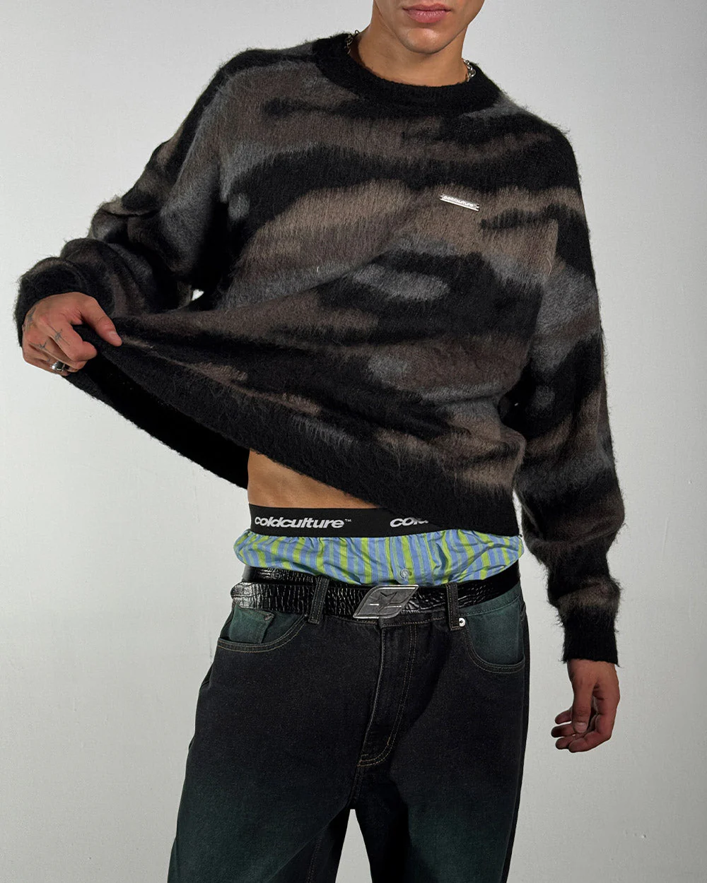 CAMO KNITWEAR DARK BROWN - Image 7