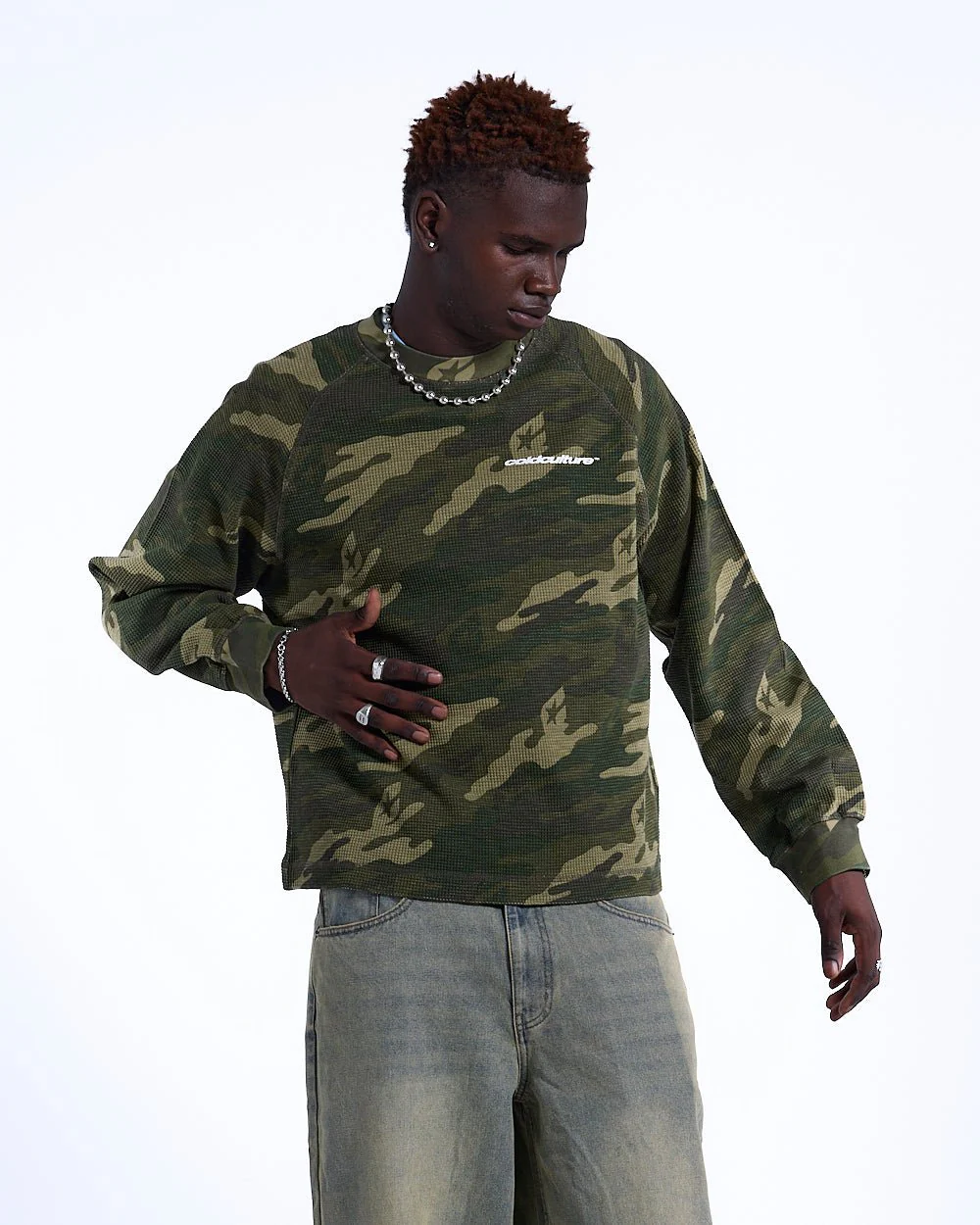 CAMO THERMAL LONGSLEEVE TEE GREEN - Image 4