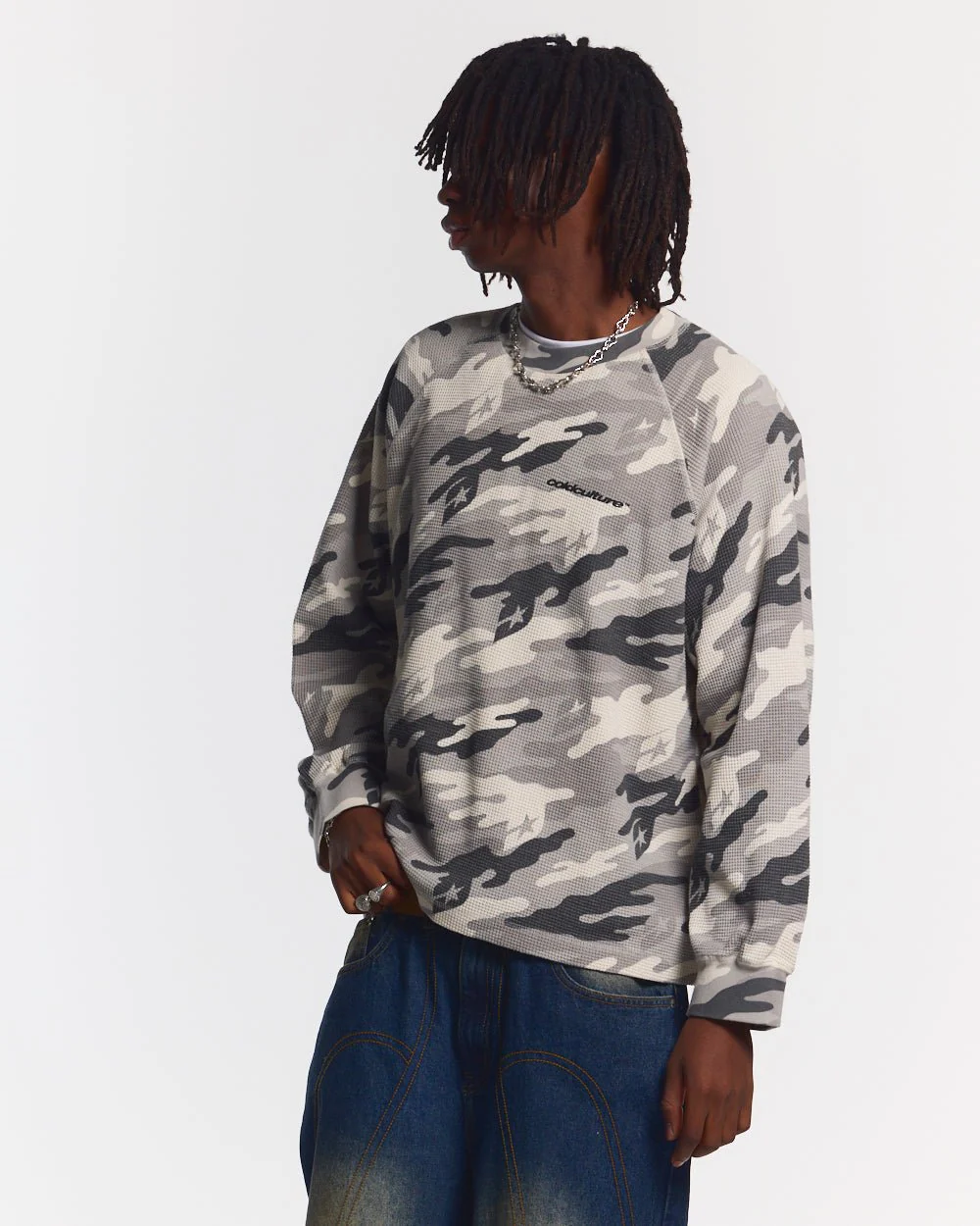 CAMO THERMAL LONGSLEEVE TEE GREY - Image 4