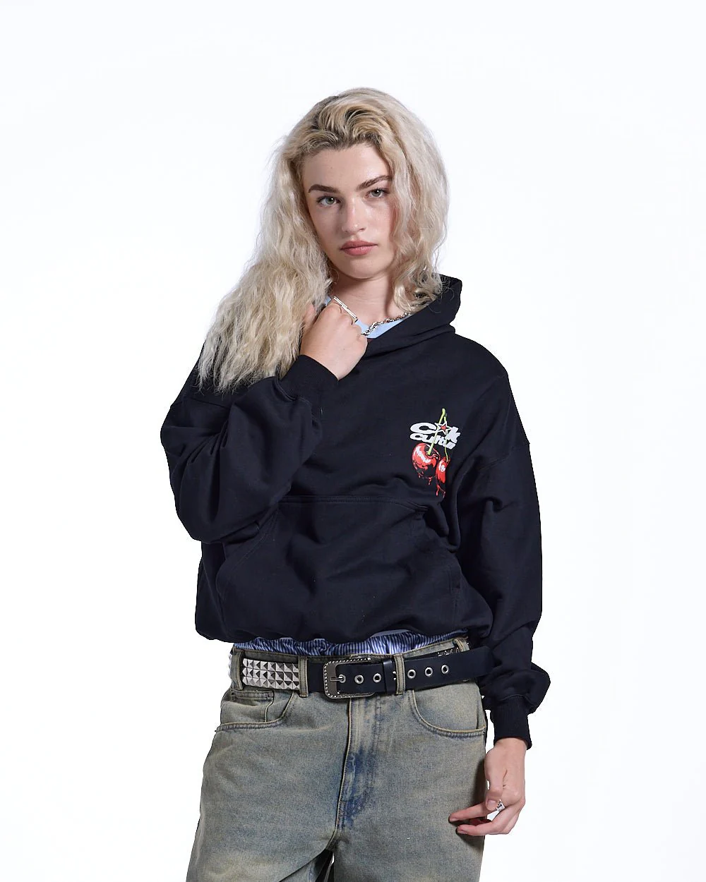 CHERRY HOODIE BLACK - Image 6