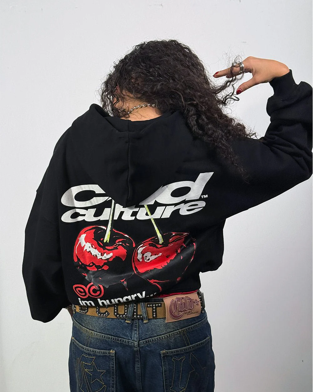 CHERRY HOODIE BLACK - Image 7
