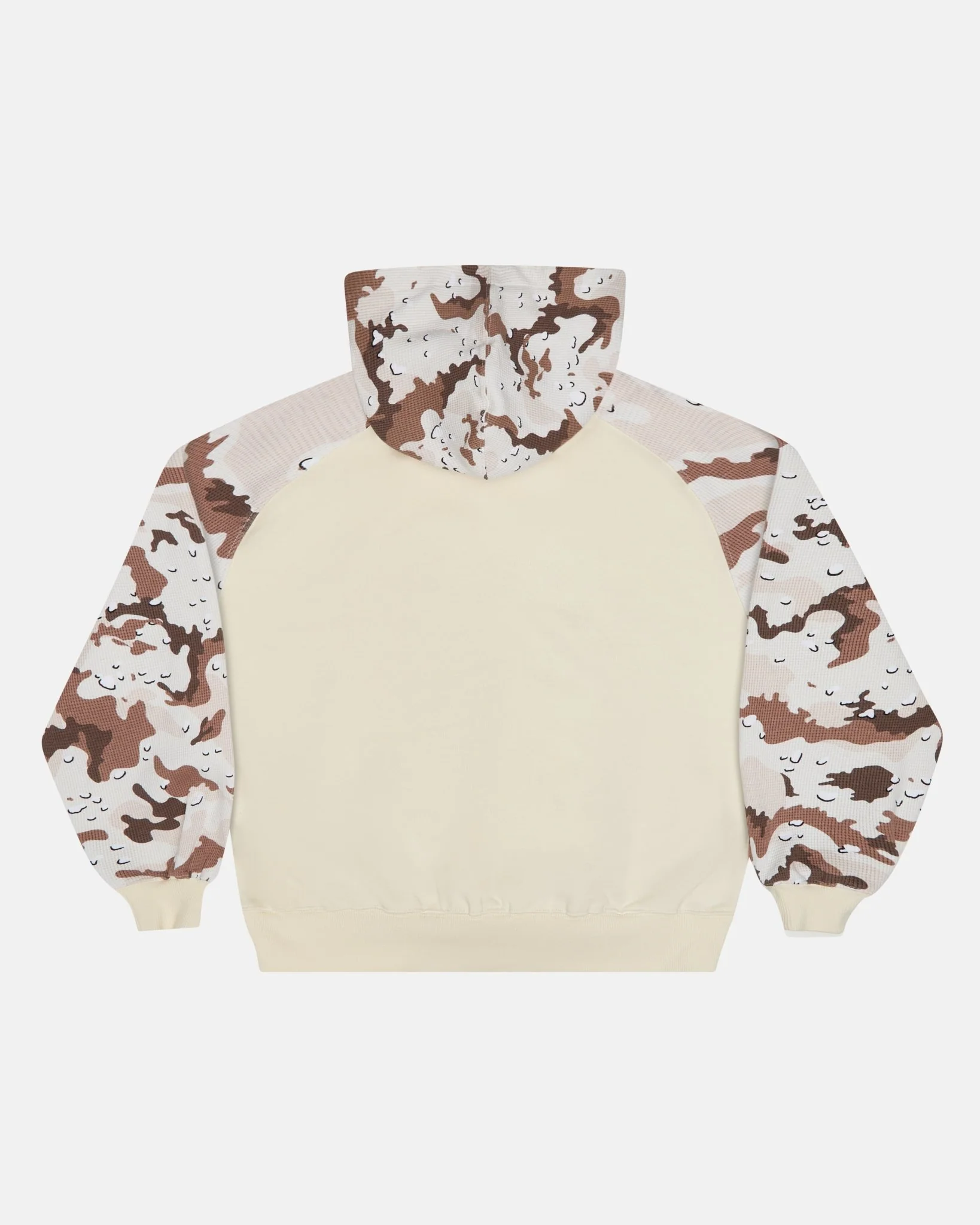 CHIPPED WAFFLE HOODIE BEIGE - Image 3