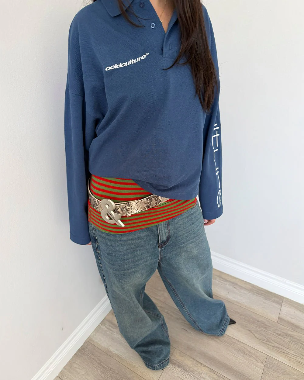 CLASSIC FIVE LONGSLEEVE POLO NAVY - Image 8