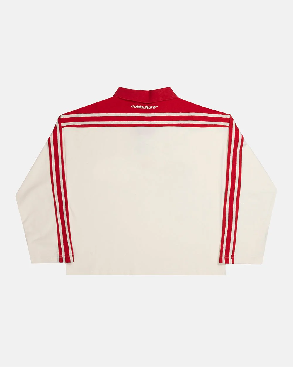 CLASSIC RAW POLO LONGSLEEVE CREAM - Image 3