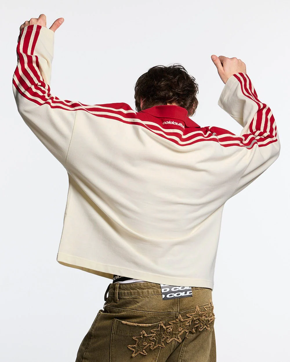 CLASSIC RAW POLO LONGSLEEVE CREAM - Image 4