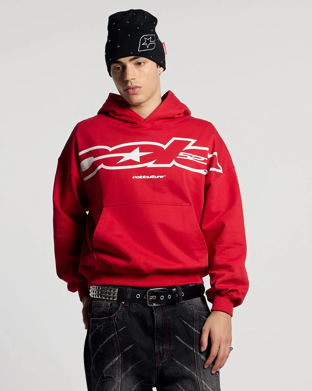 COLD 521 HOODIE RED - Image 2