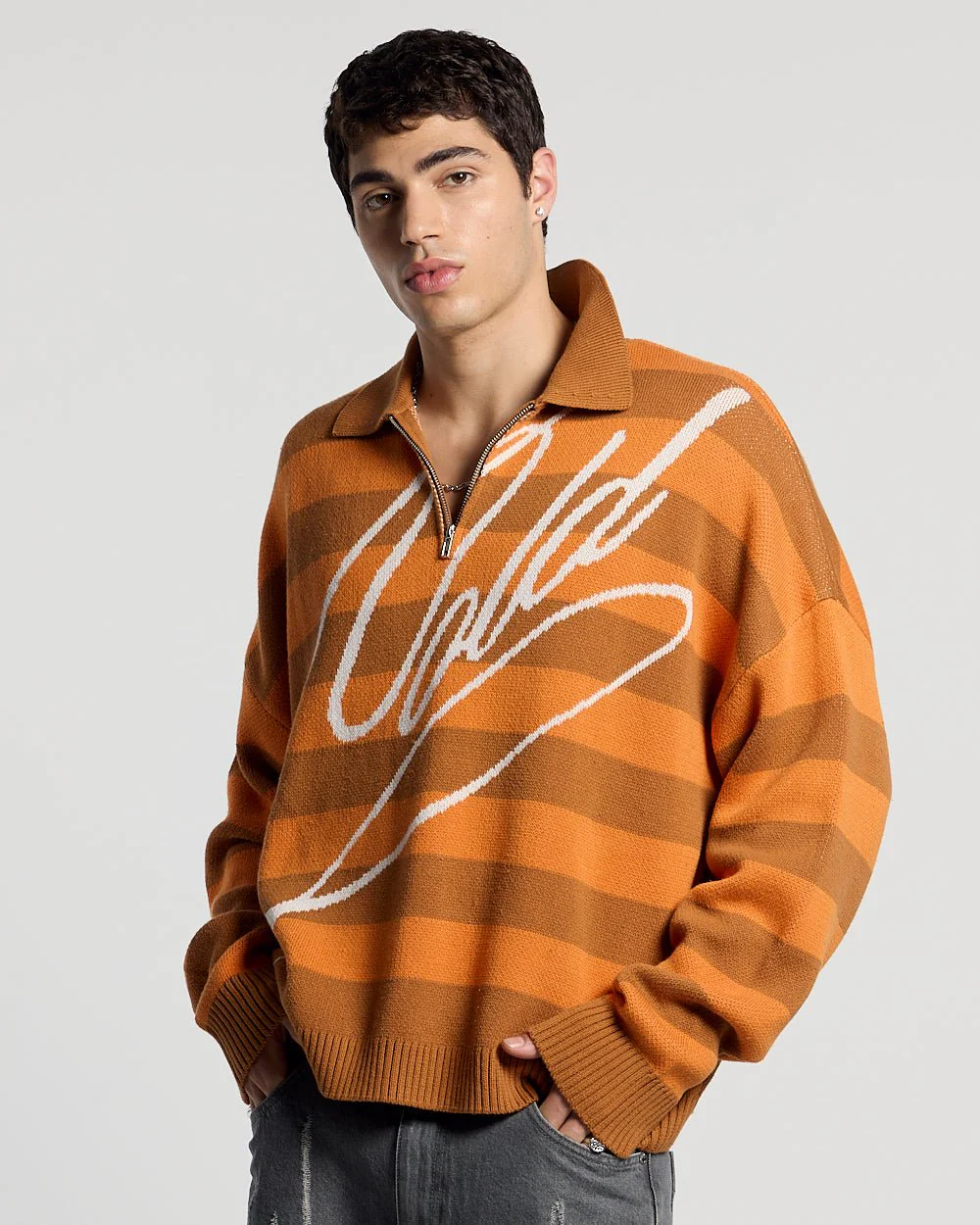 COLD BRICK POLO KNIT ORANGE - Image 3