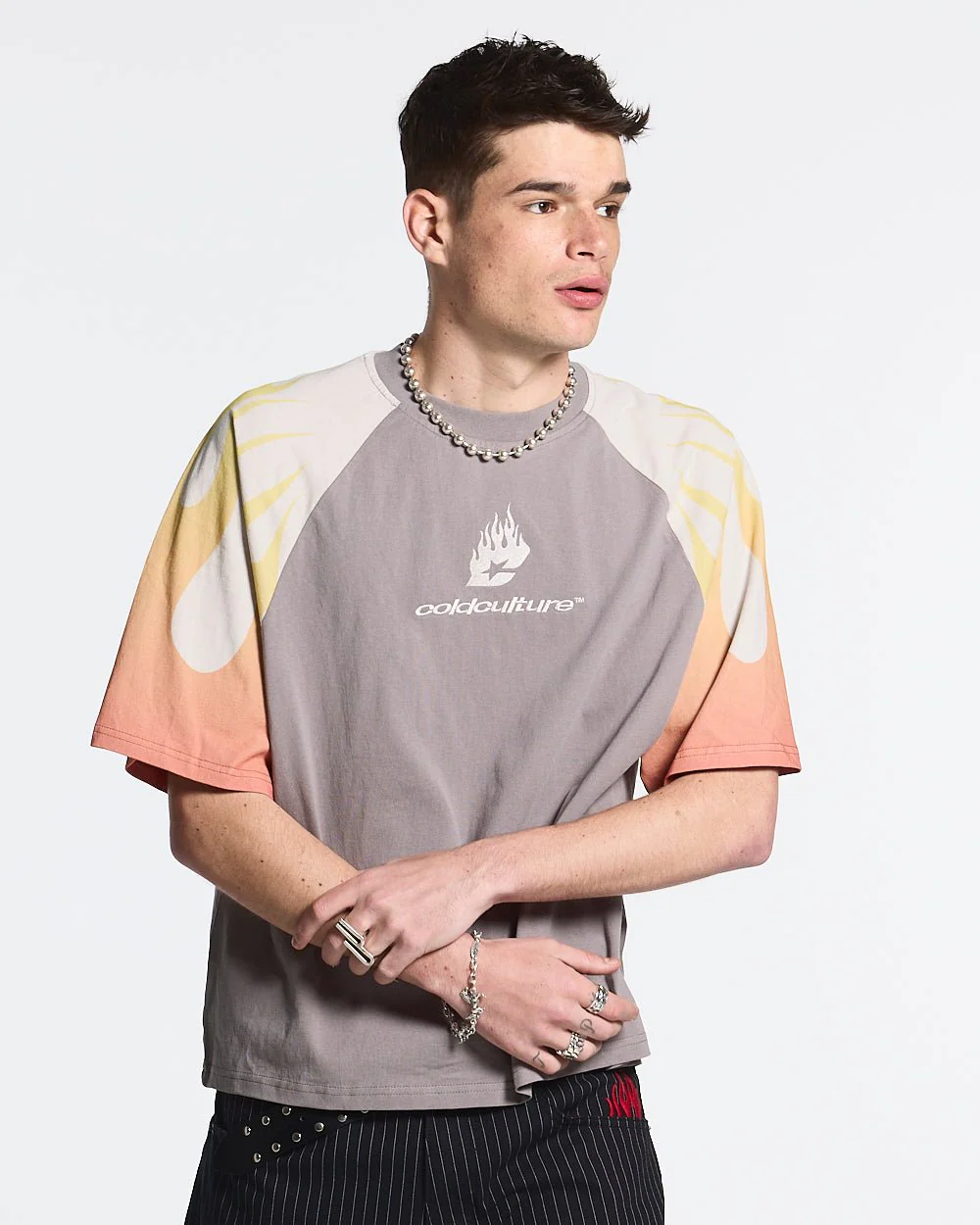 COLD FLAMES TEE ORANGE - Image 2