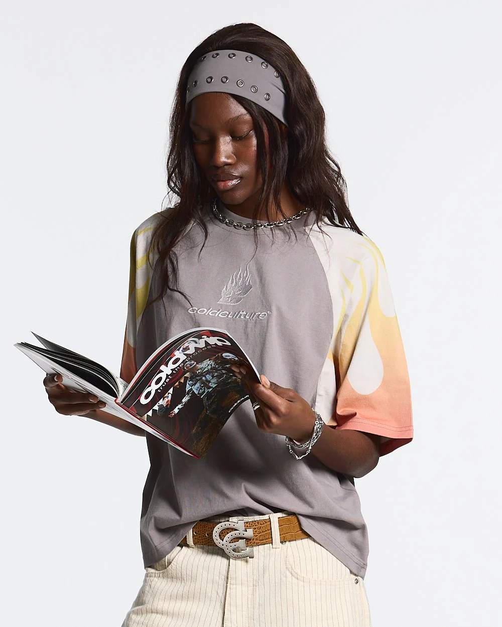 COLD FLAMES TEE ORANGE - Image 5