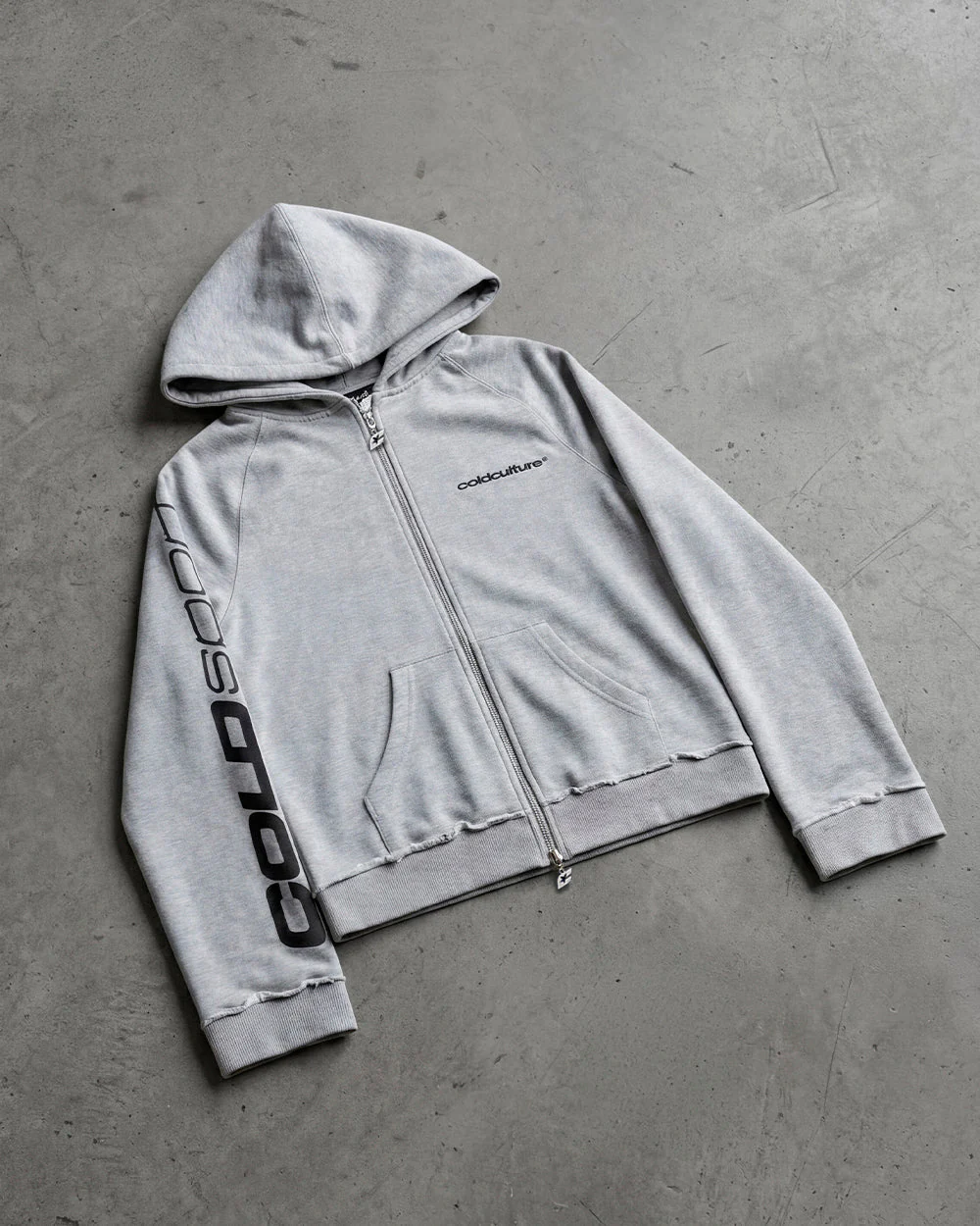 COLD SPORT ZIP HOODIE GREY - Image 9