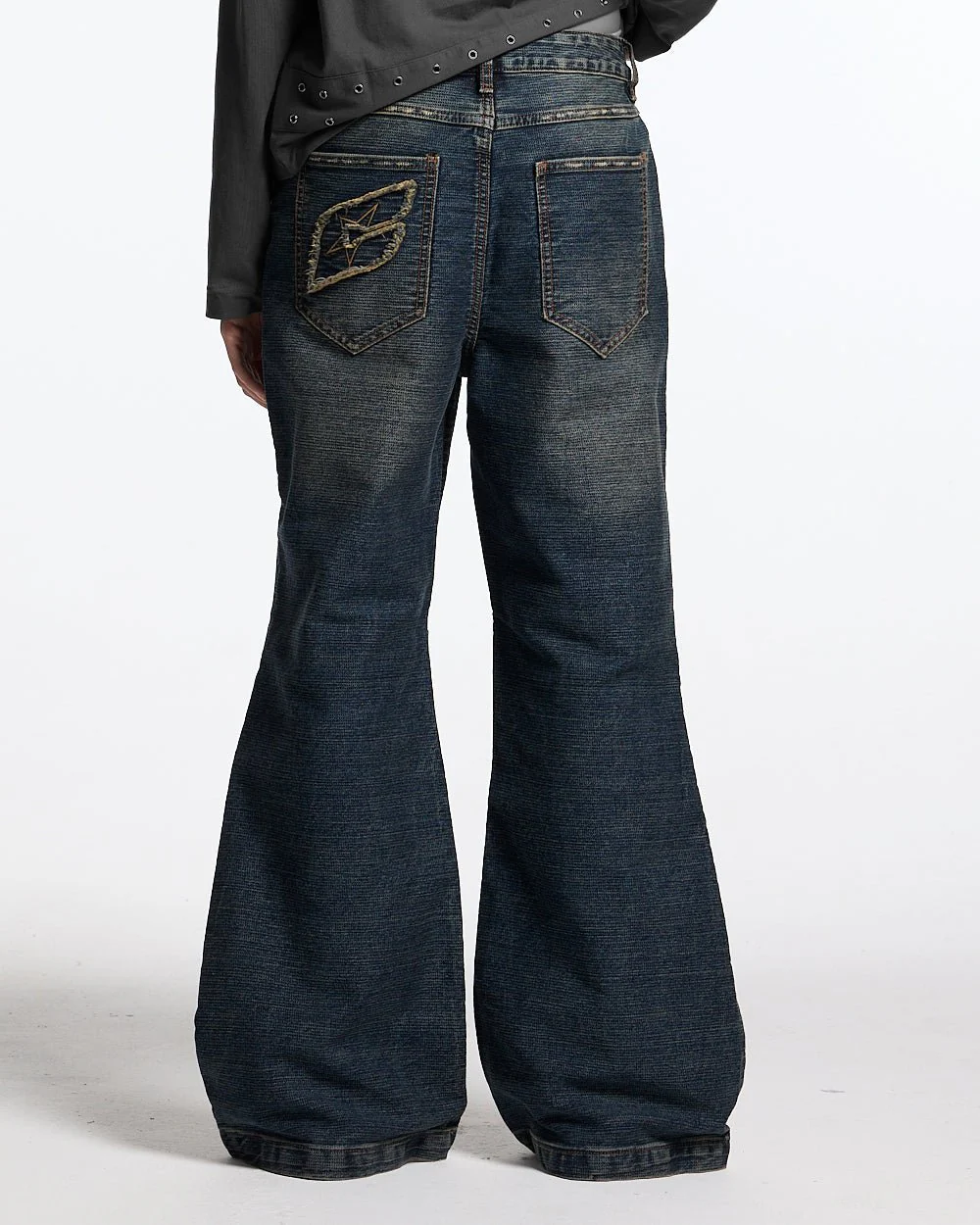 CONCRETE BOOTCUT JEANS BLUE - Image 8