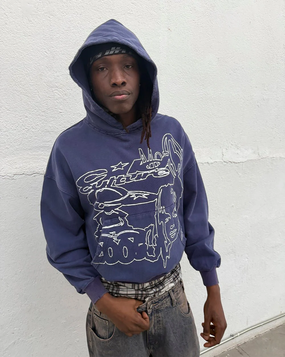 COOL CAP HOODIE MID BLUE WASHED - Image 8