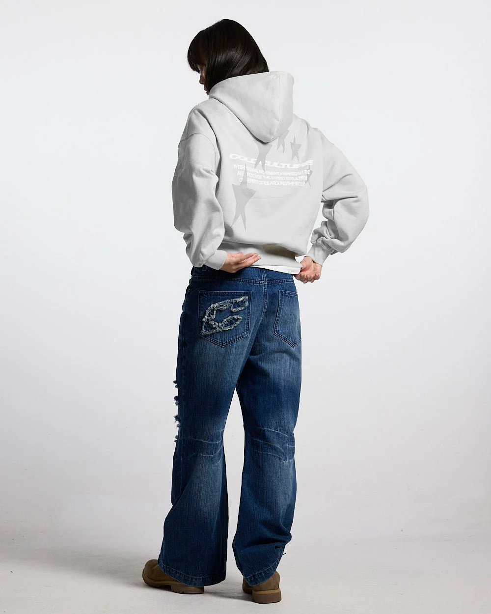 COSMOS ARC HOODIE LIGHT GREY - Image 5