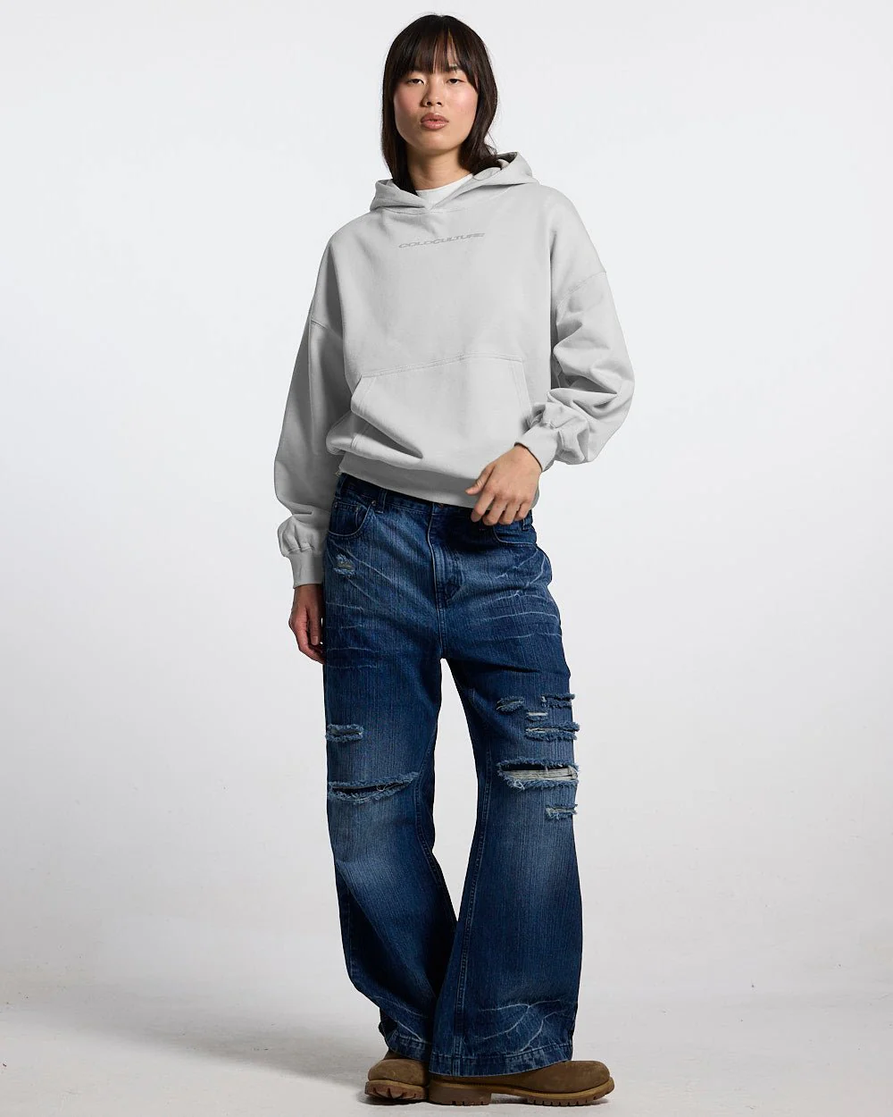 COSMOS ARC HOODIE LIGHT GREY - Image 6