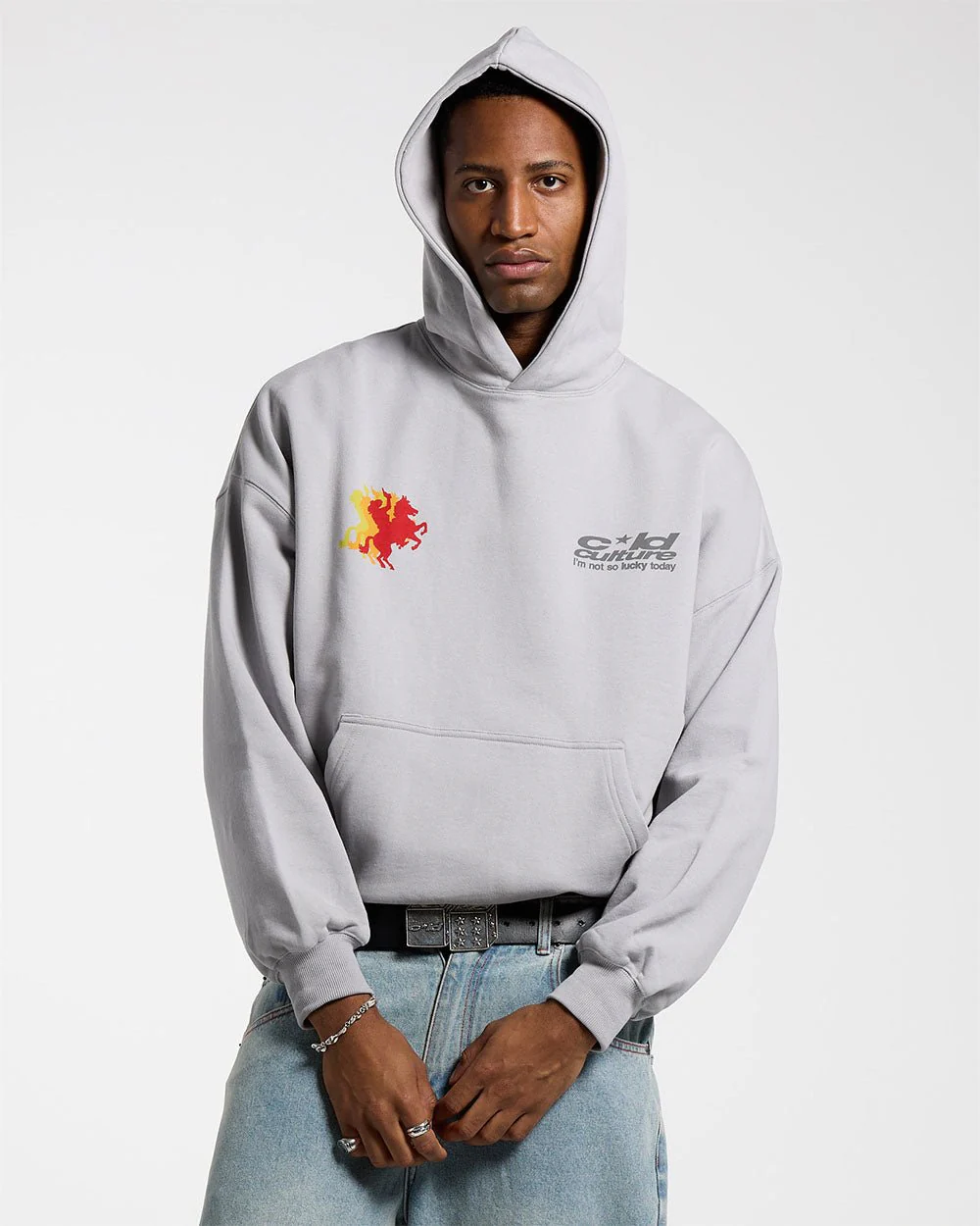 COWBOY HOODIE COOL GREY - Image 4