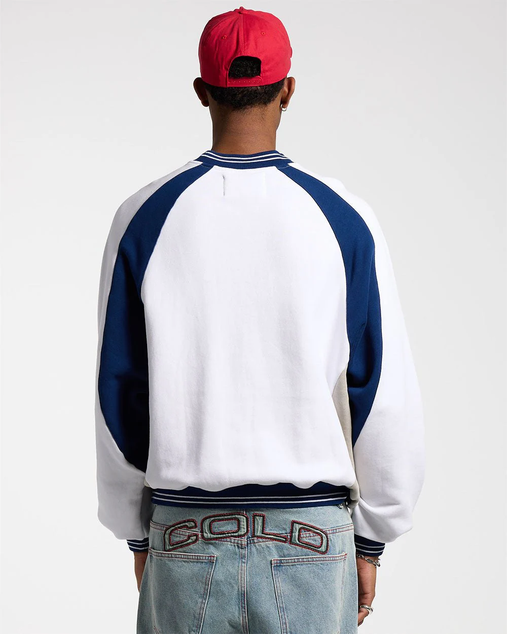 COWBOY VARSITY CREWNECK WHITE/BLUE - Image 4