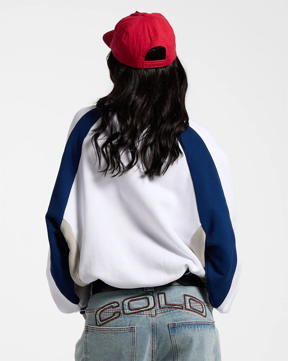 COWBOY VARSITY CREWNECK WHITE/BLUE - Image 6