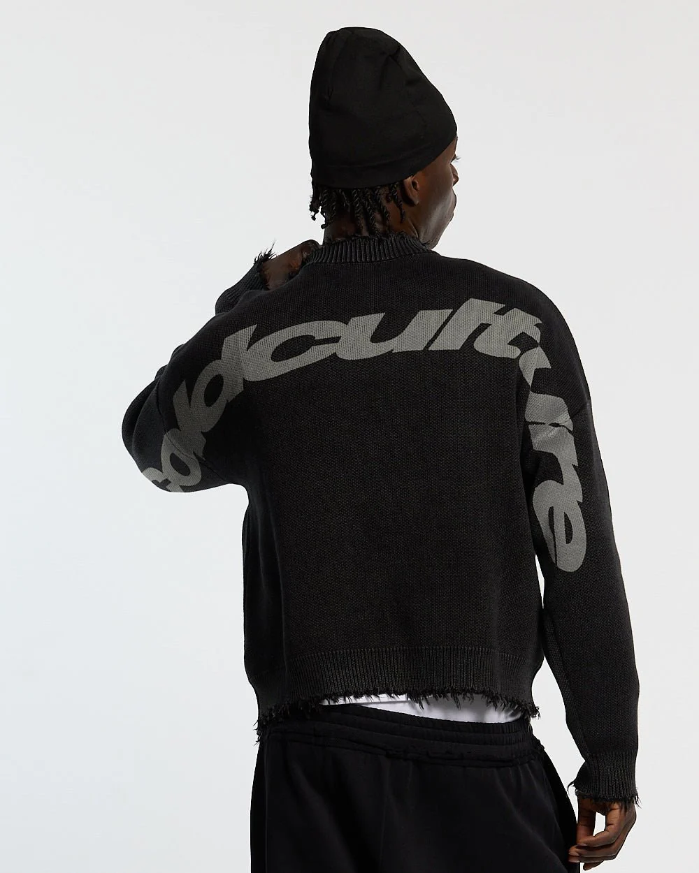 COZY CURVED KNITWEAR BLACK - Image 2