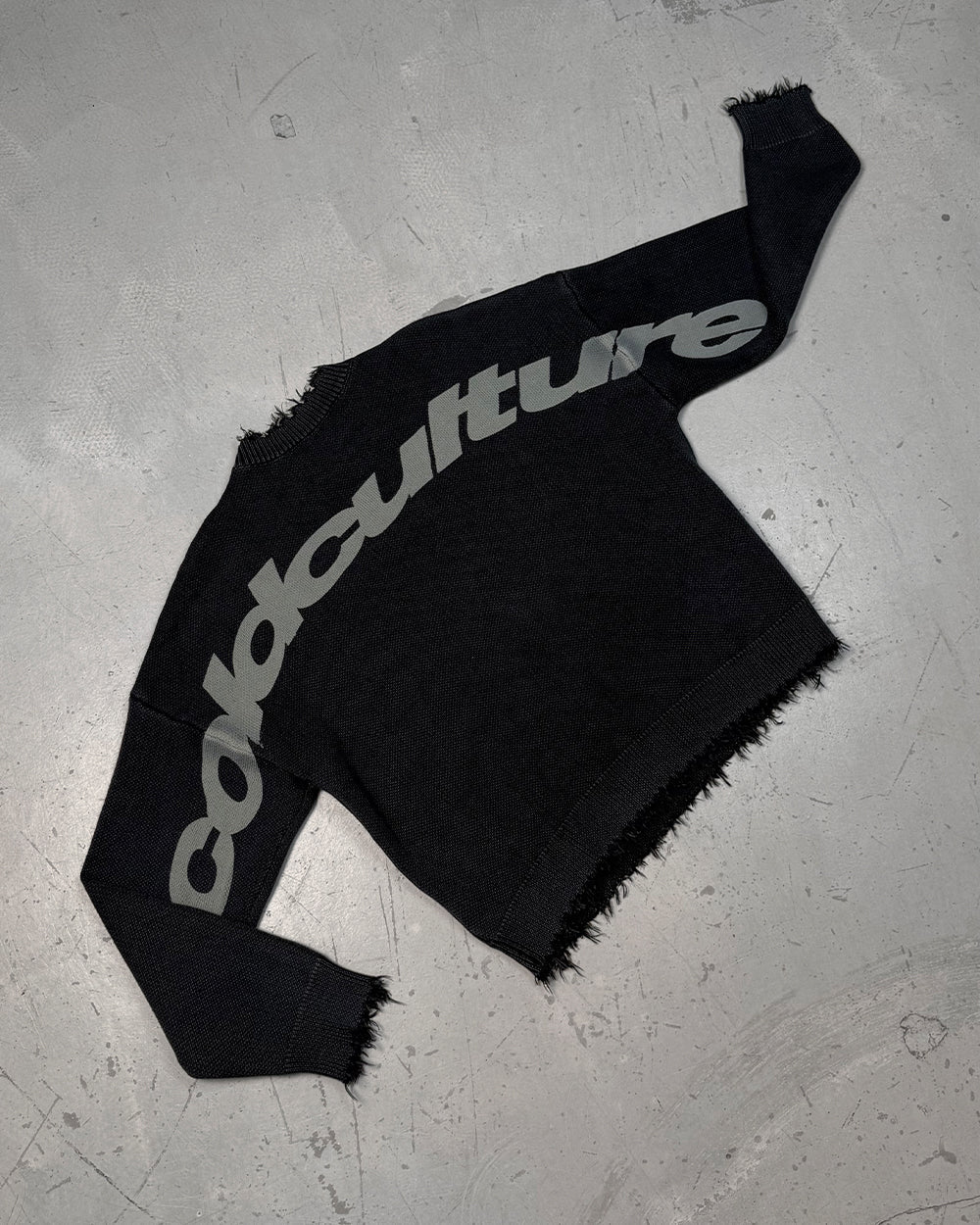 COZY CURVED KNITWEAR BLACK - Image 9