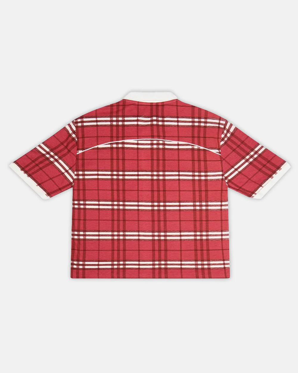 CRIMSON PLAID POLO TEE - Image 3