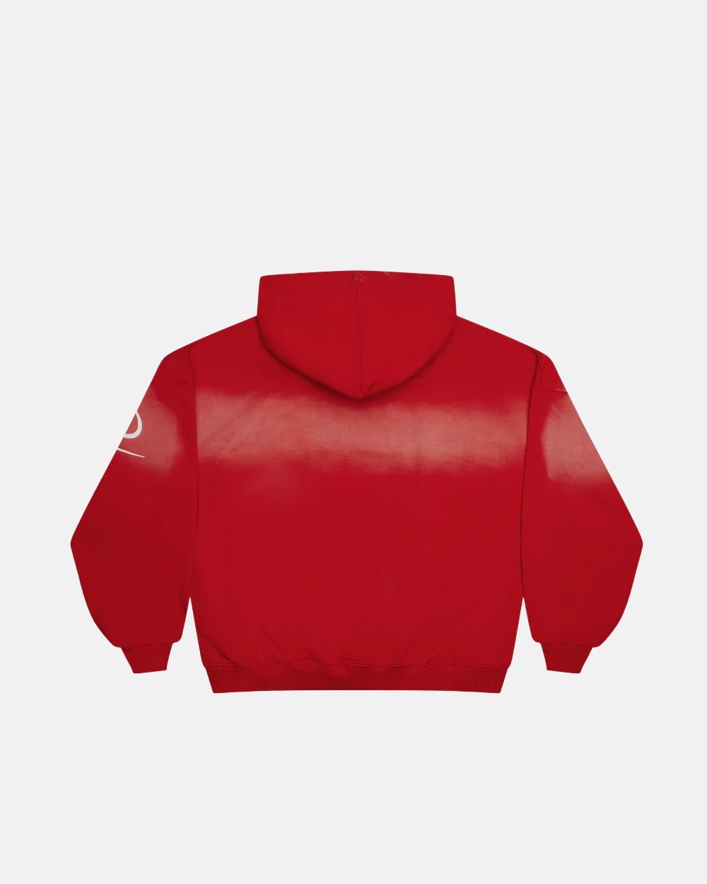 CROSSED SCRIPT HOODIE RED - Image 3